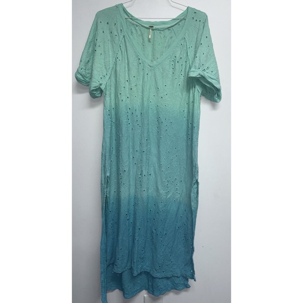 Free People Big Wave Eyelet Swim Cover Up Dress Coastal Cowgirl Boho Ethereal S